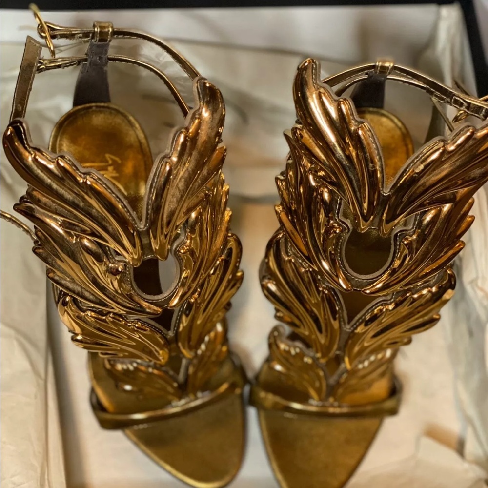 giuseppe zanotti cruel summer gold heel sandal - Picture 2 of 8